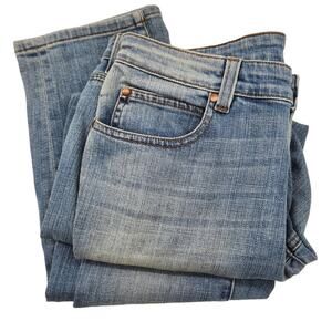 Eileen Fisher Organic Cotton Classic 5 Pocket Denim Jeans Dirty Wash Size 4